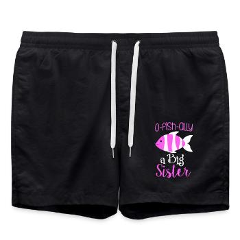 Big sister gift offspring shirt - Swim Trunks - black - Front - AI Model Male 185 light (185cm)