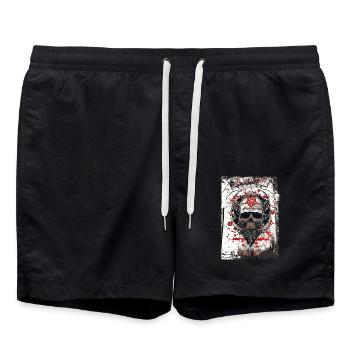 Death Metal Heavy Rock Musique - Short de bain - noir - Devant - AI Model Male 185 light (185cm)