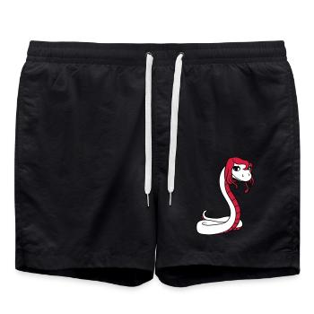snake female woman girl girl sexy - Swim Trunks - black - Front - AI Model Male 185 light (185cm)
