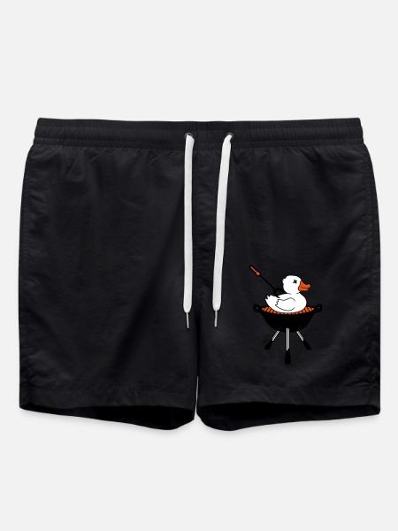barbecue barbecue cuisson nourriture faim cuisine délicieux chef - Short de bain - noir