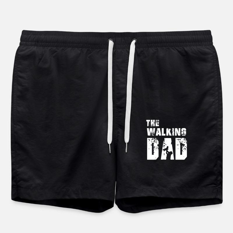 The Walking Dad - Badeshorts - Schwarz