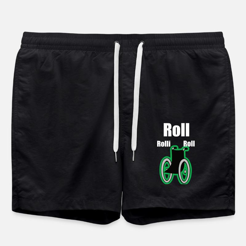 Rollstuhl - Badeshorts - Schwarz