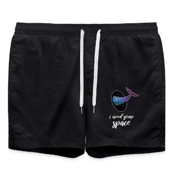 I need some space: Wal Weltall Space Galaxy - Badeshorts - Schwarz - Vorne - AI Model Male 185 light (185cm)