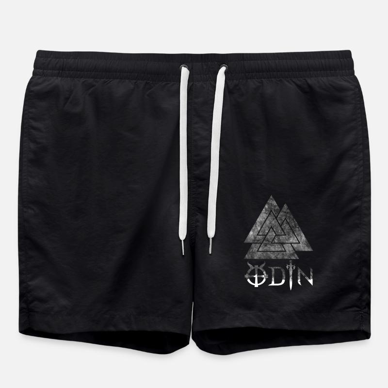 Odin Wotan's knot Valhalla - Swim Trunks - black