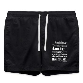 To dance - Swim Trunks - black - Front - AI Model Male 185 light (185cm)