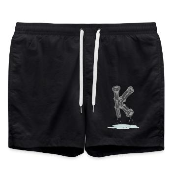 tube k - Short de bain - noir - Devant - AI Model Male 185 light (185cm)
