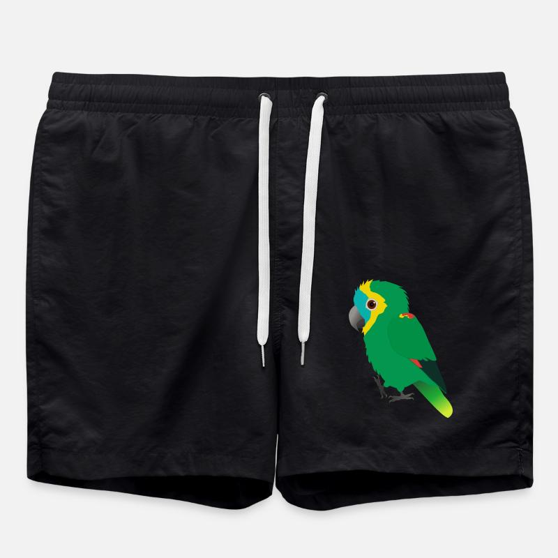 Blue-fronted Amazon parrot - Swim Trunks - black