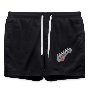 Rock n roll, rock n roll - Swim Trunks - black - Front - AI Model Male 185 light (185cm)