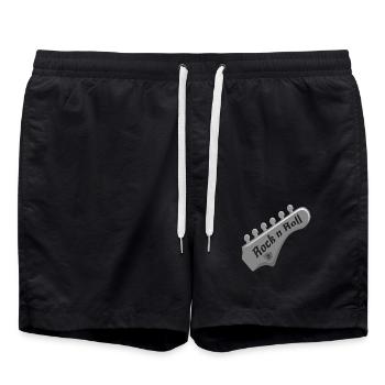 Rock n roll, rock n roll - Swim Trunks - black - Front - AI Model Male 185 light (185cm)