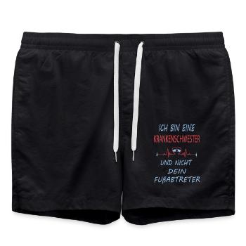 Ich bin eine Krankenschwester - Sprüche - Badeshorts - Schwarz - Vorne - AI Model Male 185 light (185cm)
