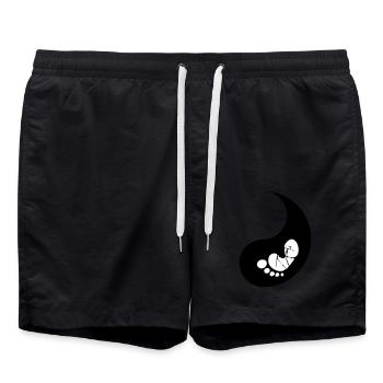 Half yin baby - Swim Trunks - black - Front - AI Model Male 185 light (185cm)