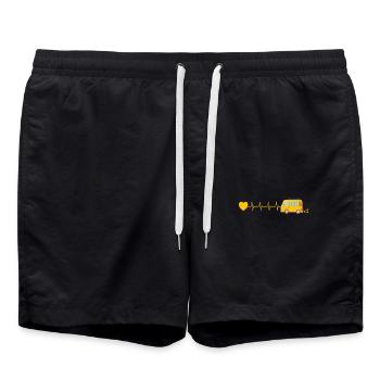 Camper Van Battement de Coeur - Short de bain - noir - Devant - AI Model Male 185 light (185cm)