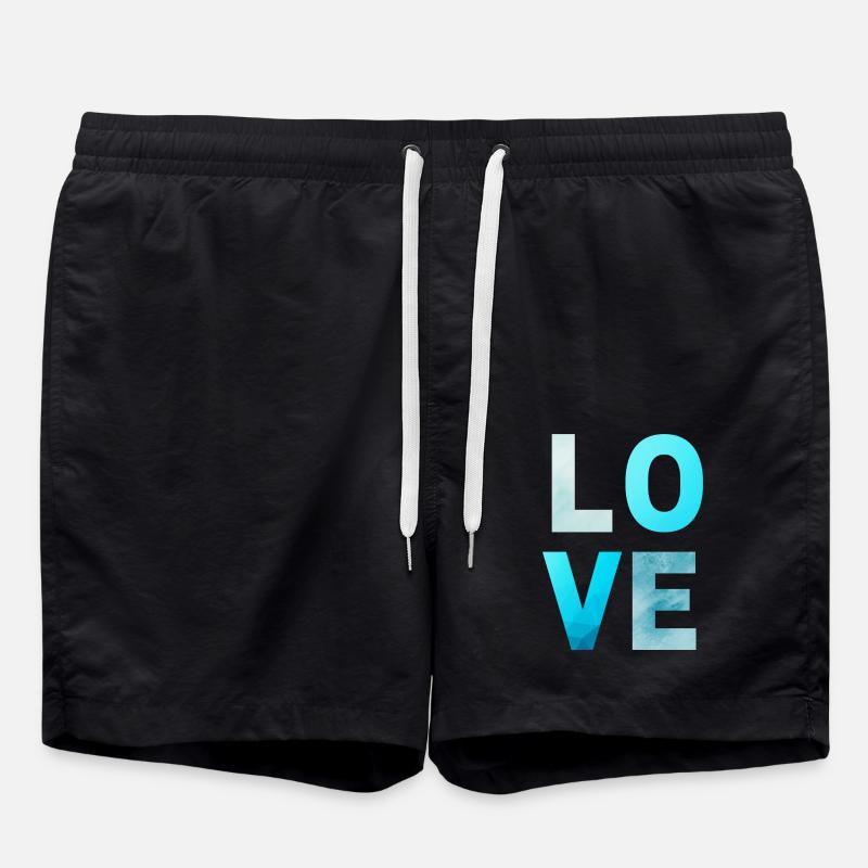 LOVE 3 - Short de bain - noir