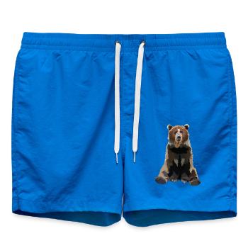 Brown bear - Swim Trunks - cobalt blue - Front