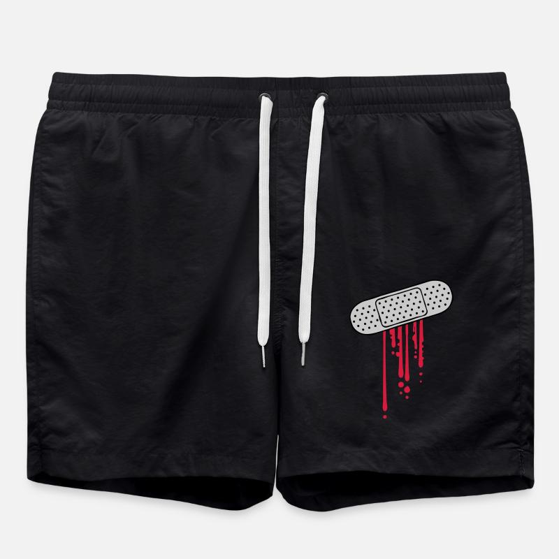 Blood drops patch - Swim Trunks - black