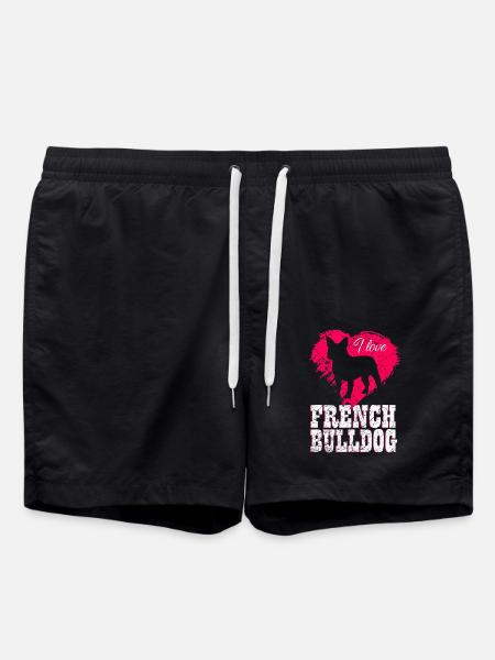 French Bulldog - Swim Trunks - black