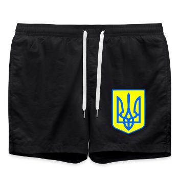 Ukraine - Badeshorts - Schwarz - Vorne - AI Model Male 185 light (185cm)