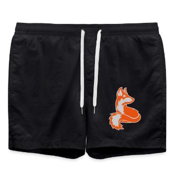 Illustration Fuchs Logo - Short de bain - noir - Devant - AI Model Male 185 light (185cm)