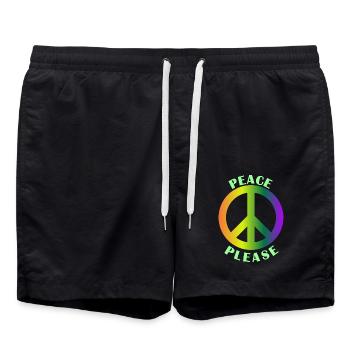 Blease de paix - Short de bain - noir - Devant - AI Model Male 185 light (185cm)