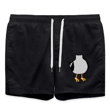 Möwe ohne Kopf Kostüm - Badeshorts - Schwarz - Vorne - AI Model Male 185 light (185cm)