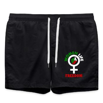 Women life freedom - Short de bain - noir - Devant - AI Model Male 185 light (185cm)