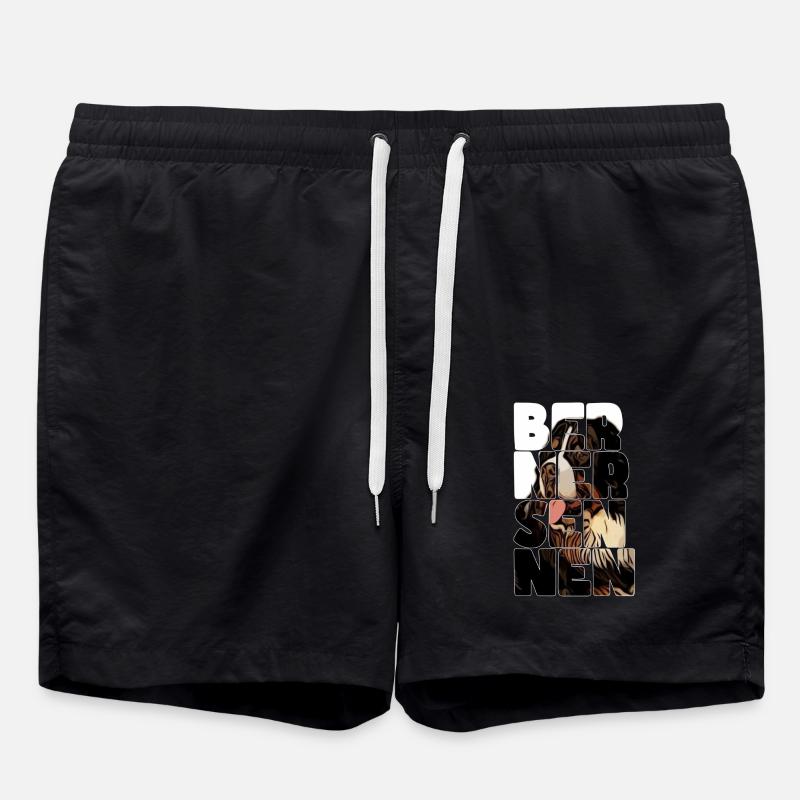 Bernese Mountain Dog - Swim Trunks - black