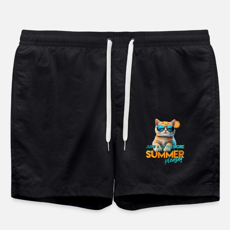 Chat d’été - Short de bain - noir