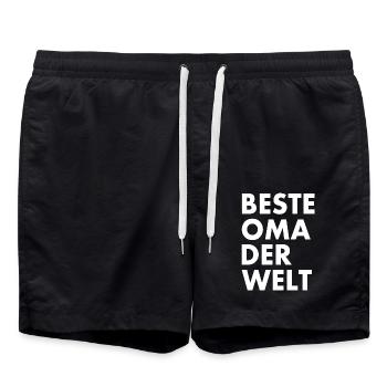 Beste oma der welt - Badeshorts - Schwarz - Vorne - AI Model Male 185 light (185cm)