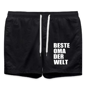 Beste oma der welt - Badeshorts - Schwarz - Vorne - AI Model Male 185 light (185cm)