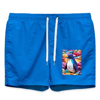Rainbow Waddle - pingouin en origami - Short de bain - cobalt blue - Devant