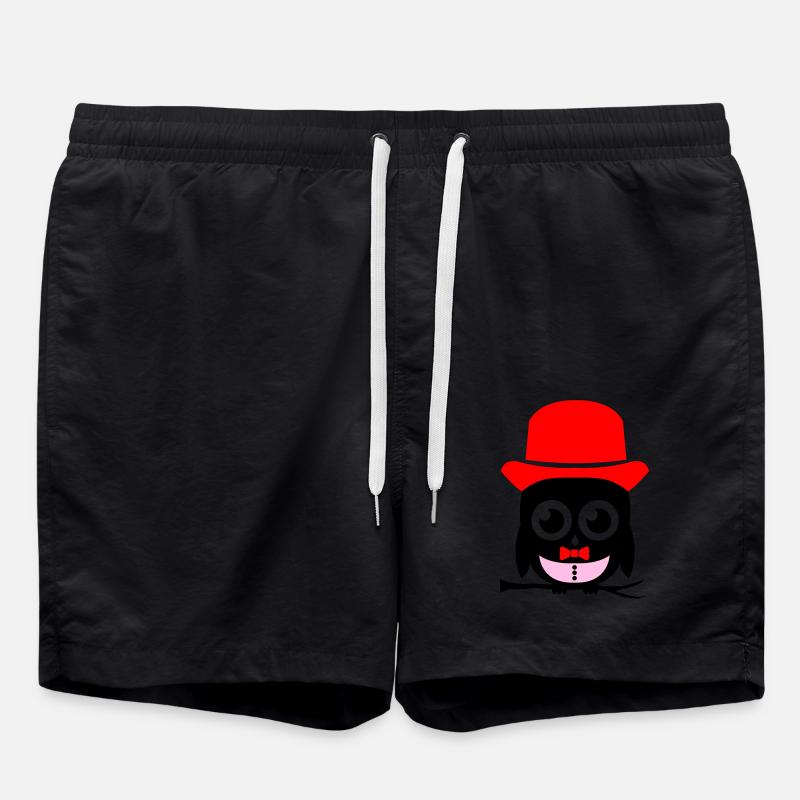 hibou sir 02 copie - Short de bain - noir