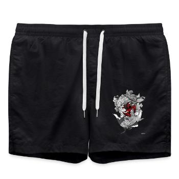 Vereinigung der Kois - Badeshorts - Schwarz - Vorne - AI Model Male 185 light (185cm)