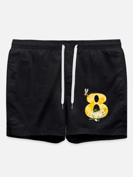 8th Anniversary Bee - Swim Trunks - black