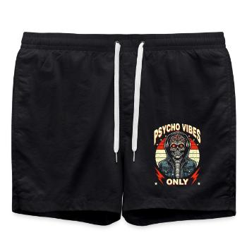 Wild Mutant Skull Design Psycho Vibes uniquement - Short de bain - noir - Devant - AI Model Male 185 light (185cm)