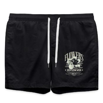 Hibiscus Flower Hibiscus Flower - Swim Trunks - black - Front - AI Model Male 185 light (185cm)