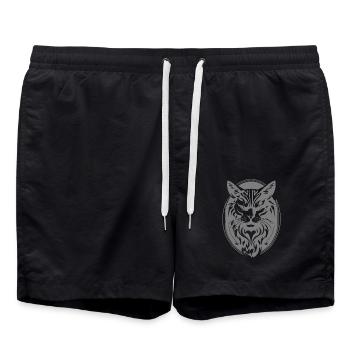 Power cat white - Swim Trunks - black - Front - AI Model Male 185 light (185cm)