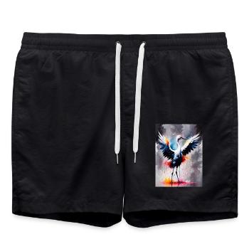 Grue - Short de bain - noir - Devant - AI Model Male 185 light (185cm)
