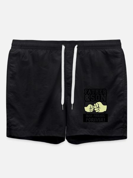 far og søn 002 - Badeshorts - sort