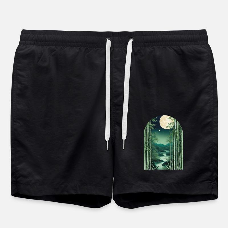 Bamboo forest - Swim Trunks - black