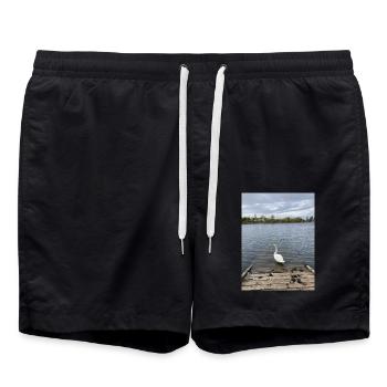 Cygne - Short de bain - noir - Devant - AI Model Male 185 light (185cm)