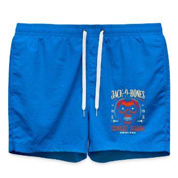 Jack-O-Bones Retro Totenkopf Kürbis Horror - Badeshorts - Cobalt blue - Vorne