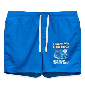 Je freine pour le Black Friday Funny Retro Sarcastic - Short de bain - cobalt blue - Devant