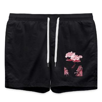Vers la Montagne Sacrée - Short de bain - noir - Devant - AI Model Male 185 light (185cm)