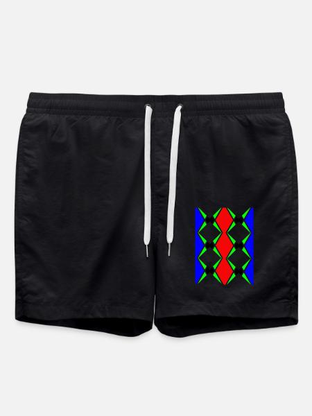 Design unique multicolore - Short de bain - noir