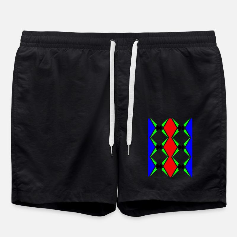 Design unique multicolore - Short de bain - noir