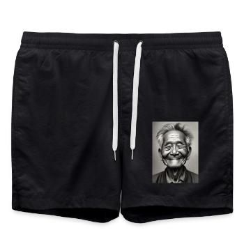 The Good Old Days - Swim Trunks - black - Front - AI Model Male 185 light (185cm)