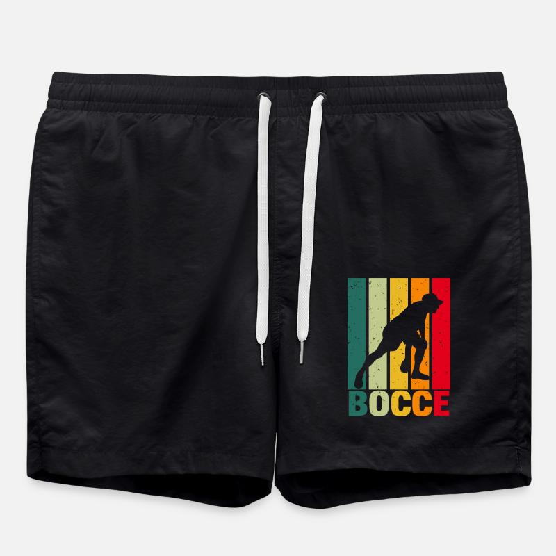 Bocce Ball Bocce Player - Swim Trunks - black