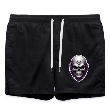 Totenkopf Skull - Badeshorts - Schwarz - Vorne - AI Model Male 185 light (185cm)