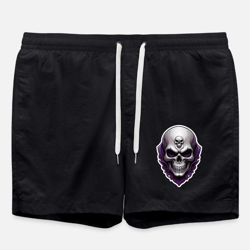 Crâne de Totenkopf - Short de bain - noir