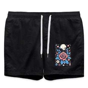 Rose Cosmique - Short de bain - noir - Devant - AI Model Male 185 light (185cm)